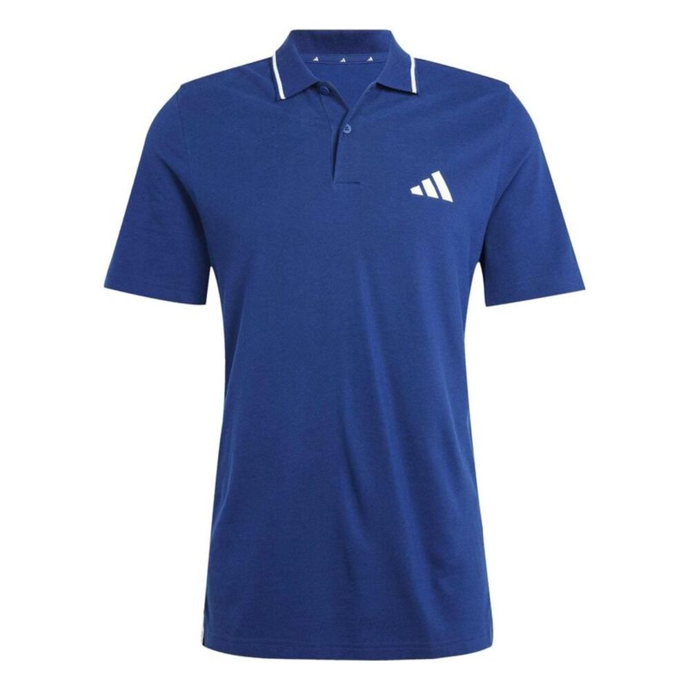 Adidas Mens Breathable Polo Shirt / Dark Blue/White